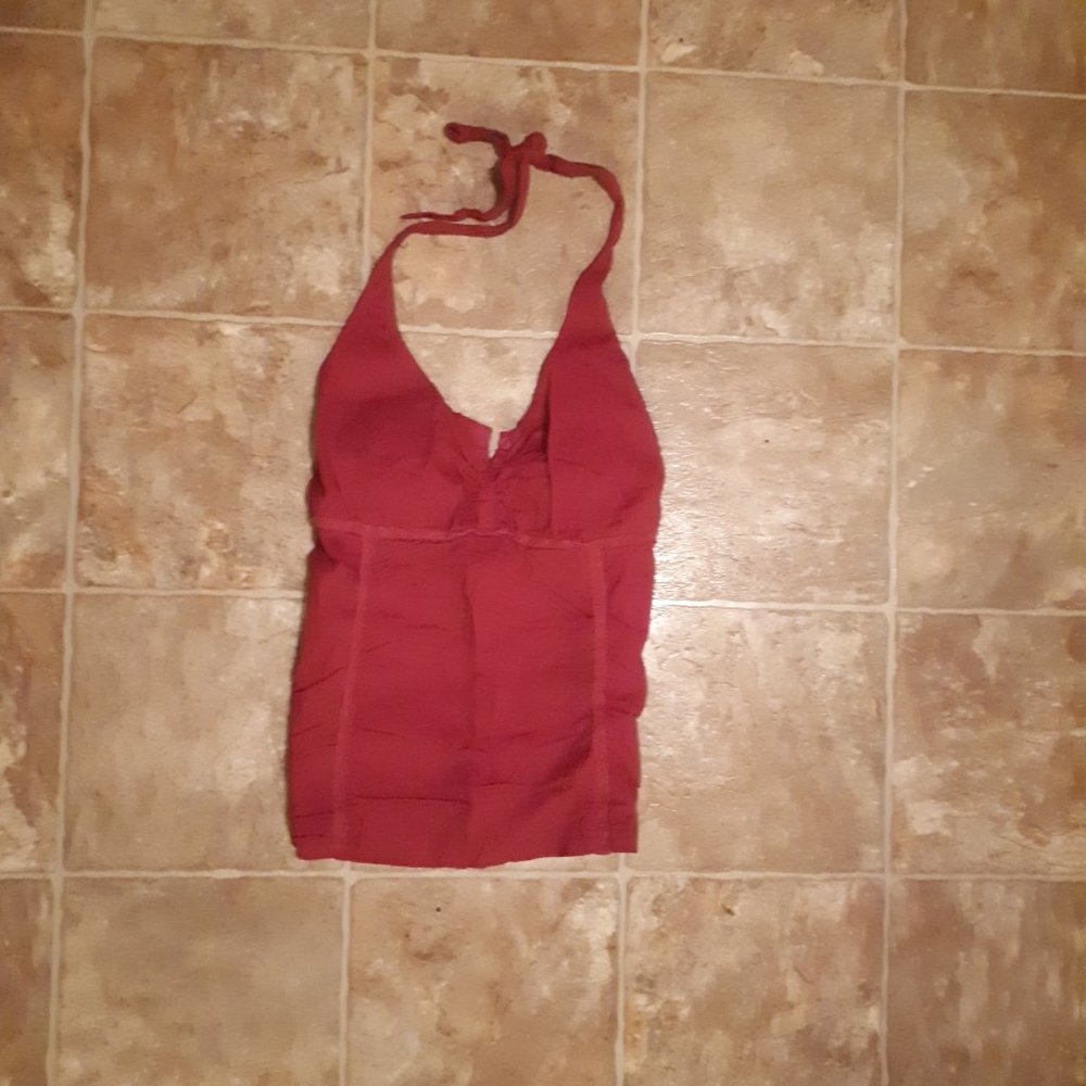 Pink Button up Tank Top